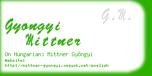 gyongyi mittner business card